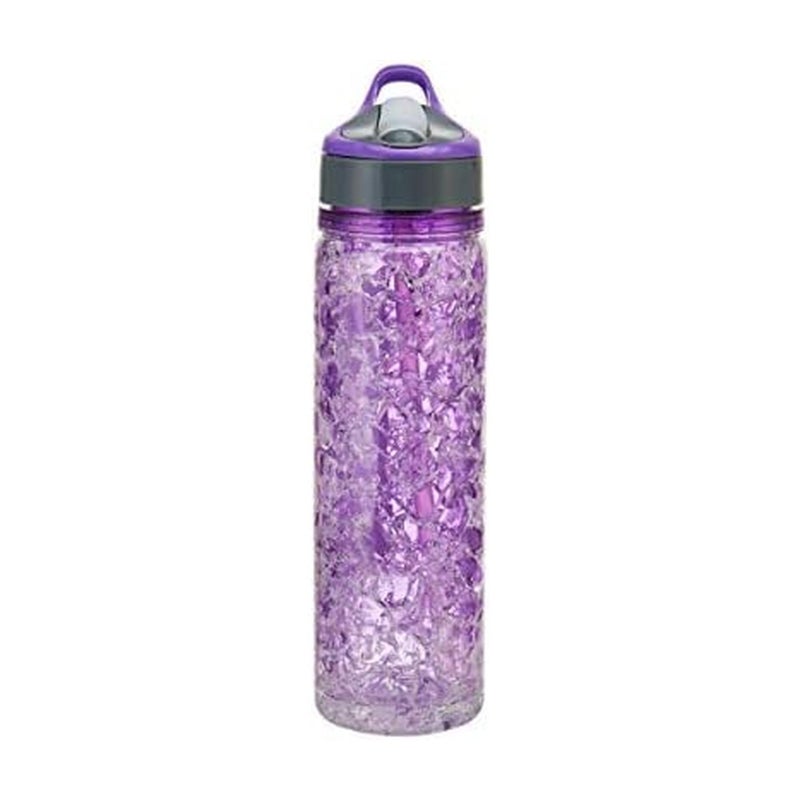 Copco 5237208 Freezeable Double Wall Insulated Tritan Water Bottle with Crackle Gel, 18-Ounce, Purple - Image 1